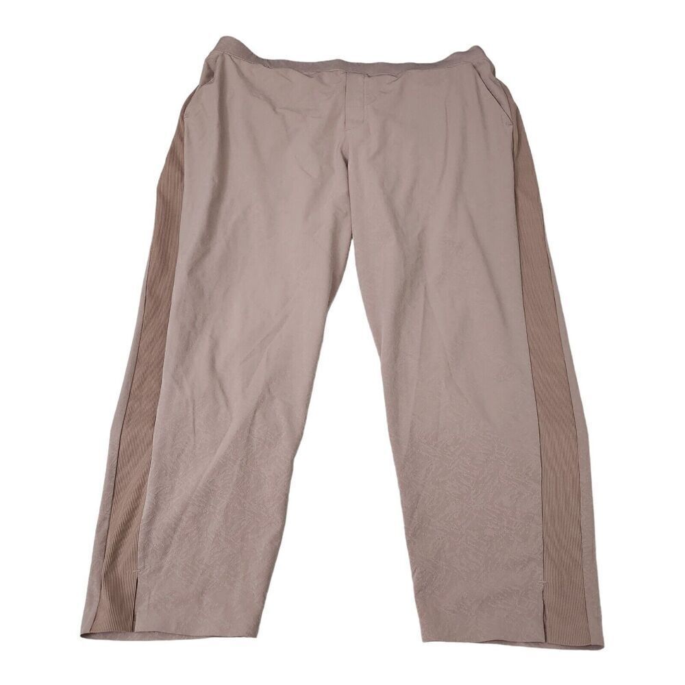 Athleta Brooklyn Textured Ankle Pants Plus 20‎ Grain Camo Mocha Latte Outdoor